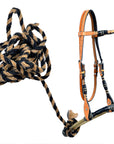 Hilason Western Horse Headstall American Leather Rawhide Bitless Rein