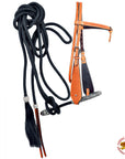 Western Horse Headstall Tack Bridle American Leather Bitless Rein Hilason