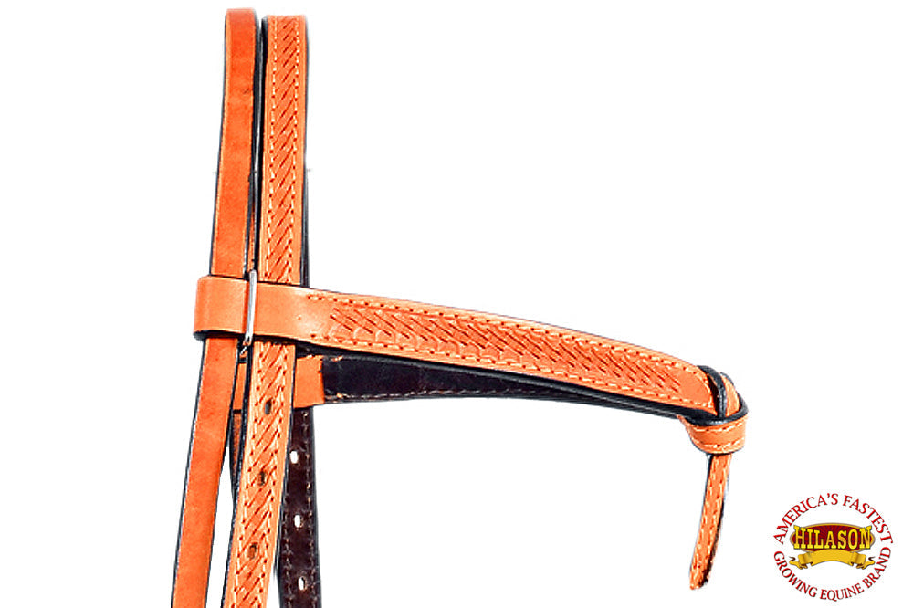 Western Horse Headstall Tack Bridle American Leather Bitless Rein Hilason