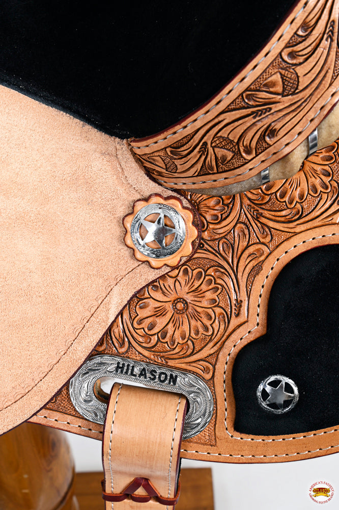Hilason Flex Tree Western Horse Saddle American Leather Trail Barrel