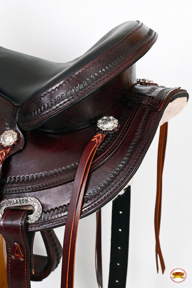 HILASON Western Horse Saddle American Leather Flex Tree Trail &amp; Pleasure Chocolate Brown