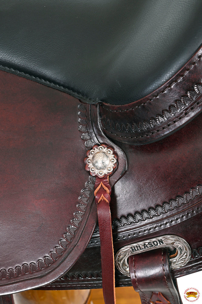 HILASON Western Horse Saddle American Leather Flex Tree Trail &amp; Pleasure Chocolate Brown