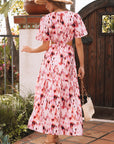 Eve Flutter Sleeve Cutout Long Dress