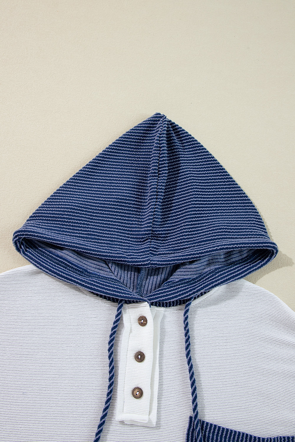 Corded Patch Pocket Drawstring Hoodie