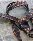 HILASON Western Horse Headstall Breast Collar Set Tack Genuine American Leather