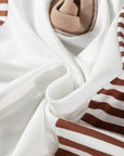 Stripe Colorblock Patchwork Contrast Stitch Sweatshirt