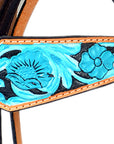 Western Horse Headstall Tack Bridle American Leather Feather Hilason