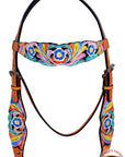 Hilason Western Horse Headstall Bridle American Leather  Fringes