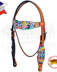Hilason Western Horse Headstall Bridle American Leather  Fringes