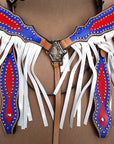 Hilason Western Horse Breast Collar Headstall Bridle American Leather Tan