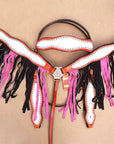Hilason Western Horse Headstall & Breast Collar American Leather Tan