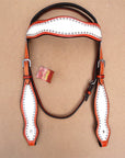 Hilason Western Horse Headstall & Breast Collar American Leather Tan