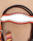 Hilason Western Horse Headstall & Breast Collar American Leather Tan