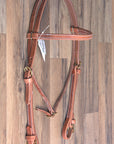 3/4 In. Hilltop Hermann Oak Leather Buckle Ends Cheeks Horse Browband Headstall