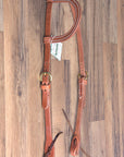Hilltop Hermann Oak Leather Laced Cheeks Horse One Year Browband Headstall