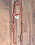 Hilason Hermann Oak Leather Quick Change Cheek Horse One Year Browband Headstall