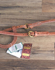 Hilason Hermann Oak Leather Chicago Screw One Ear Horse Headstall