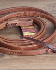 1/2 in X 8 Ft Hilason Leather Flat Horse Roping Reins W/ Snap
