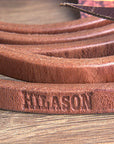 1/2 in X 8 Ft Hilason Leather Flat Horse Roping Reins W/ Snap