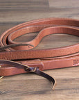 5/8" X8' Hilason Hermann Oak Leather Horse Roping Reins Waterloop Tie W/ Snap