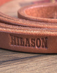 5/8" X8' Hilason Hermann Oak Leather Horse Roping Reins Waterloop Tie W/ Snap