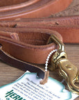 5/8" X8' Hilason Hermann Oak Leather Horse Roping Reins Waterloop Tie W/ Snap