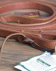 5/8" X8' Hilason Hermann Oak Leather Horse Roping Reins Waterloop Tie W/ Snap