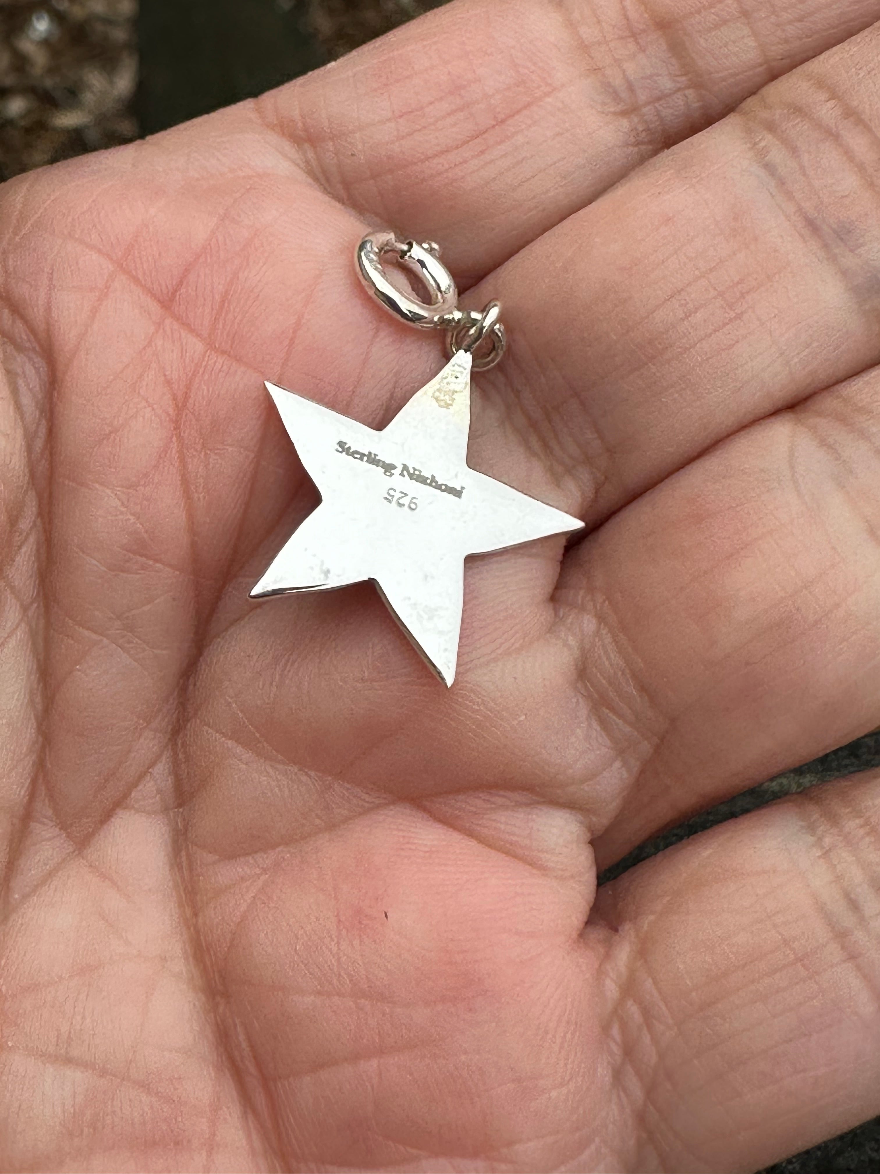 Sterling Silver and Turquoise Star Charm