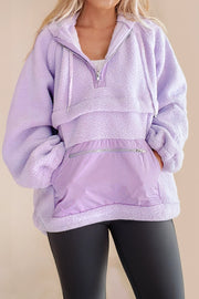 PURPLE FUZZY DRAWSTRING | HOODIE