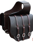 11 X 10.5 In Horse Western Saddle Bag Leather Cowboy Trail Ride Hilason
