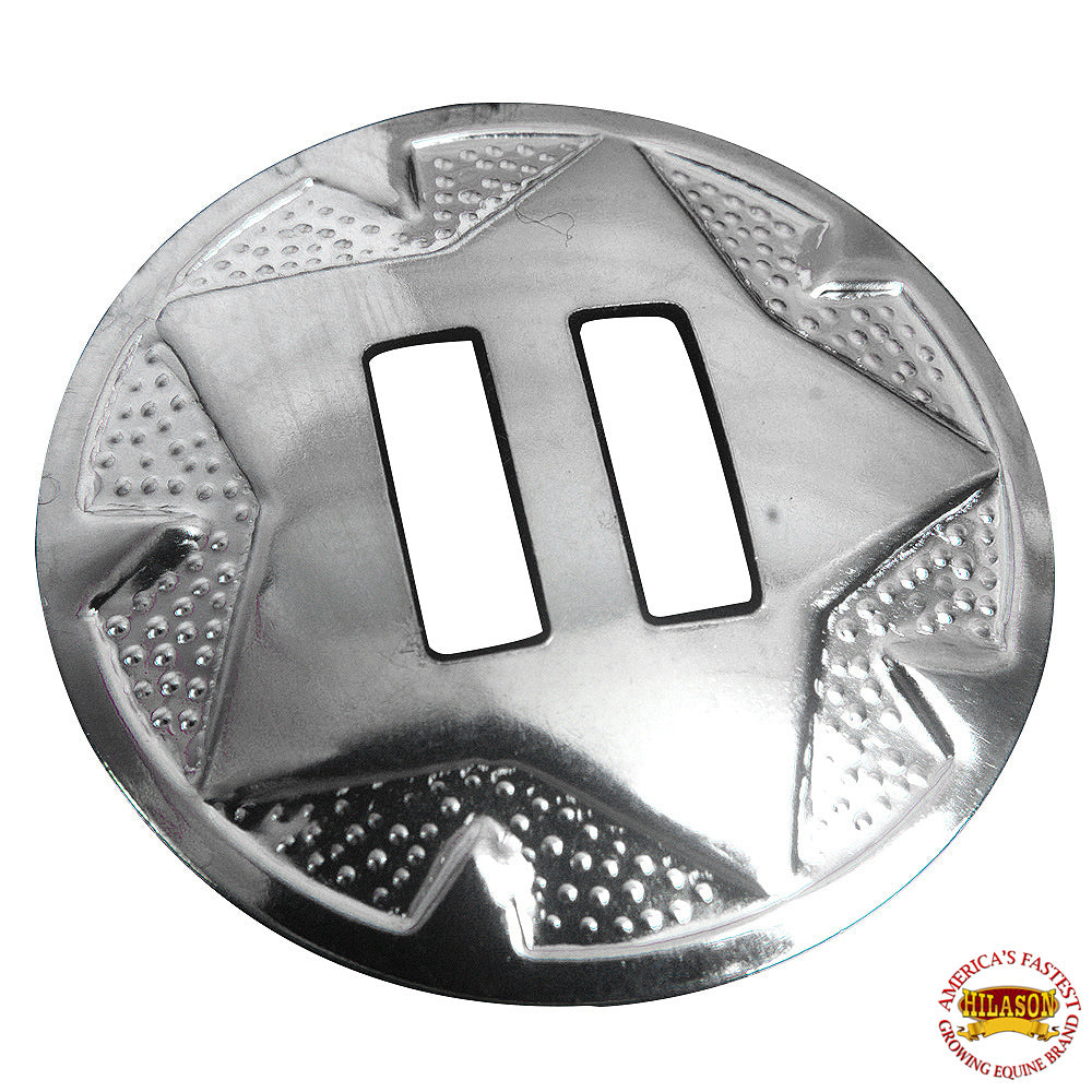 Hilason Western Horse Tack Malleable Iron Center Bar Nickel Plated Buckle
