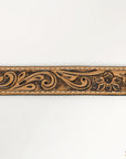 HILASON Western Genuine Leather Belt for Men Women Cowboy Cowgirl Handmade Unisex Full Grain Heavy Duty Floral Tooled Belt