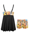 Vintage Rodeo Poster Swim Dress & Shorts Set