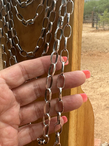 Sterling Silver Handmade Paper Clip Chain