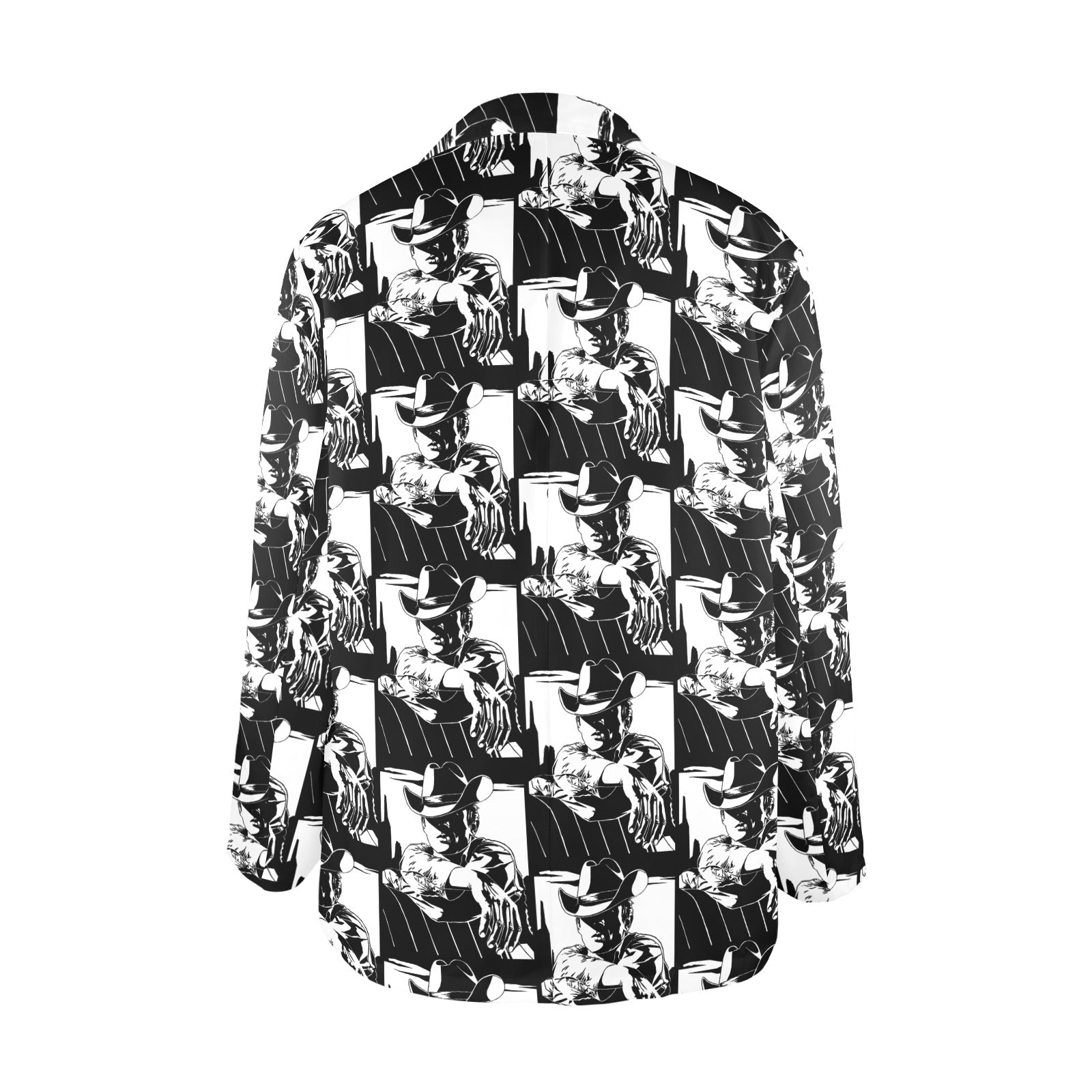 Black White Cowboy Women&#39;s Western Blazer