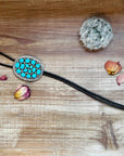 Kingman Turquoise Bolo with  Sterling silver