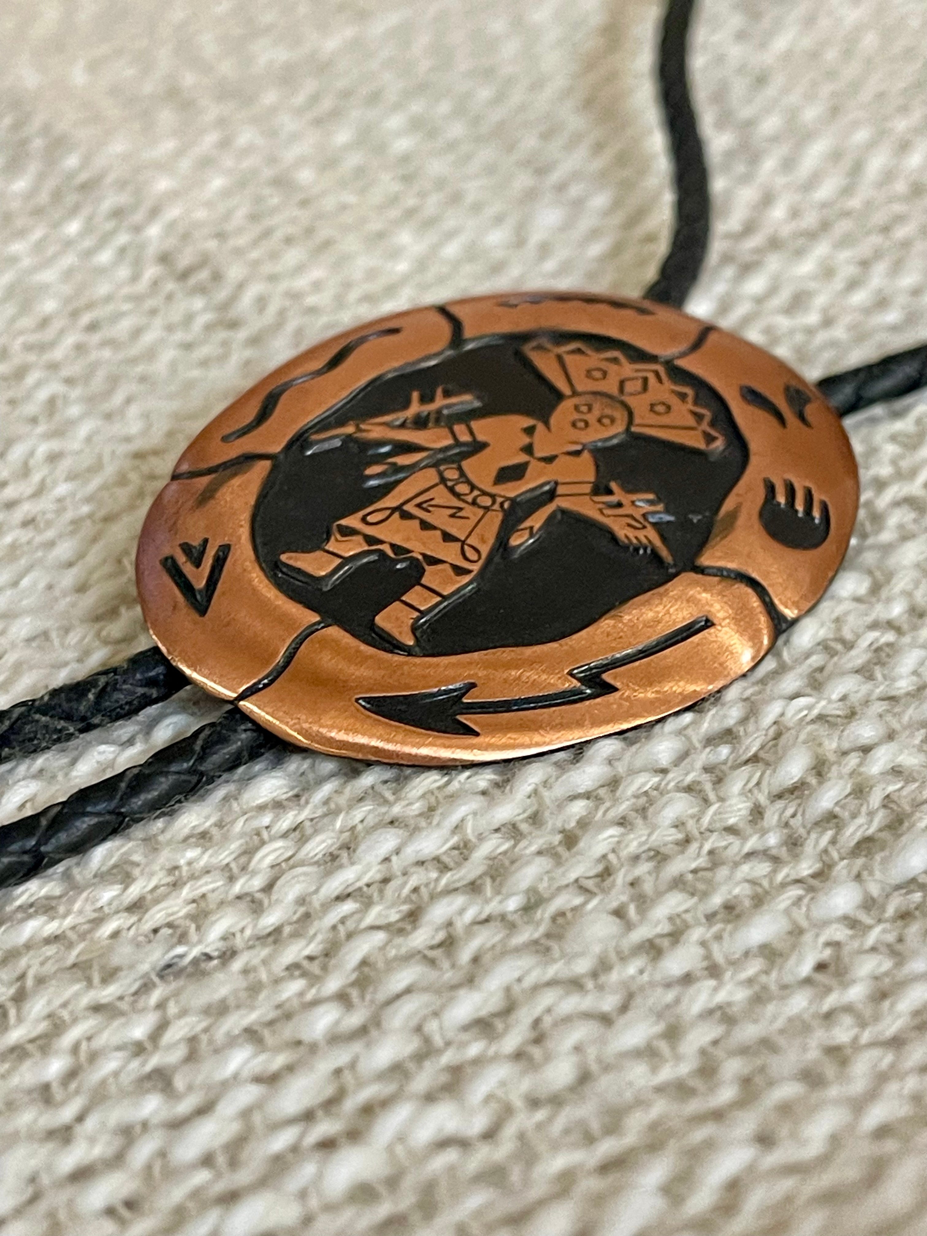 Vintage Handmade Copper Bolo Tie