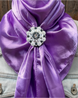 35X35" Solid Lavender Wild Rag / Scarf WRS13 - Crystal Concho Wild Rag Slides - Assorted