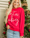 Christmas Santa Baby Tinsel Sweatshirt
