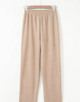 Leopard Corduroy Drawstring High Waist Pants