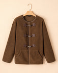 Abigail Coffee toggle Teddy Coat