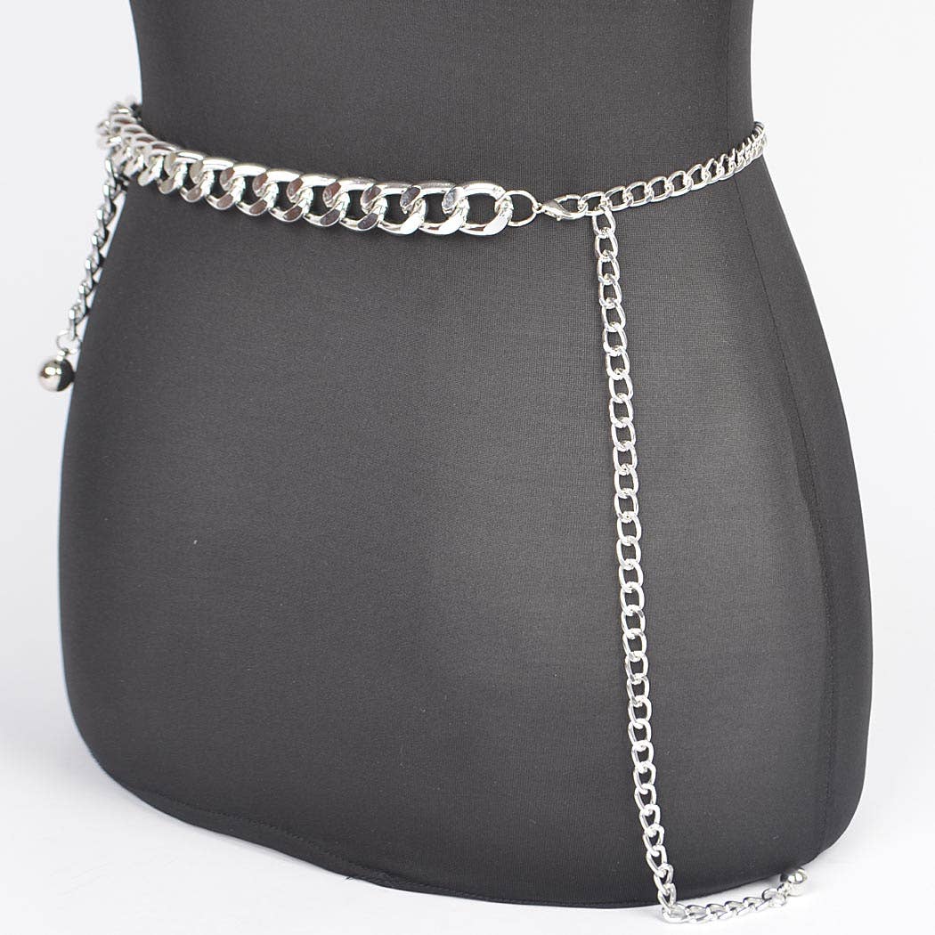 Layered Chain and Pearl Belt