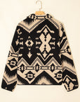 Western Aztec Fleece Half Zip Sweatshirt