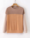 Colorblock Ribbed Long Sleeve Top