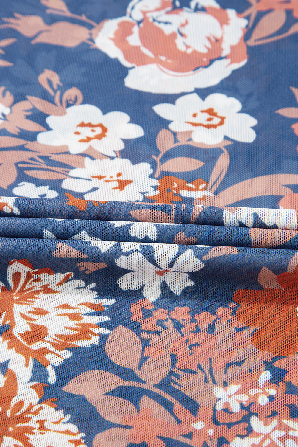 Floral Mesh Long Sleeve Top