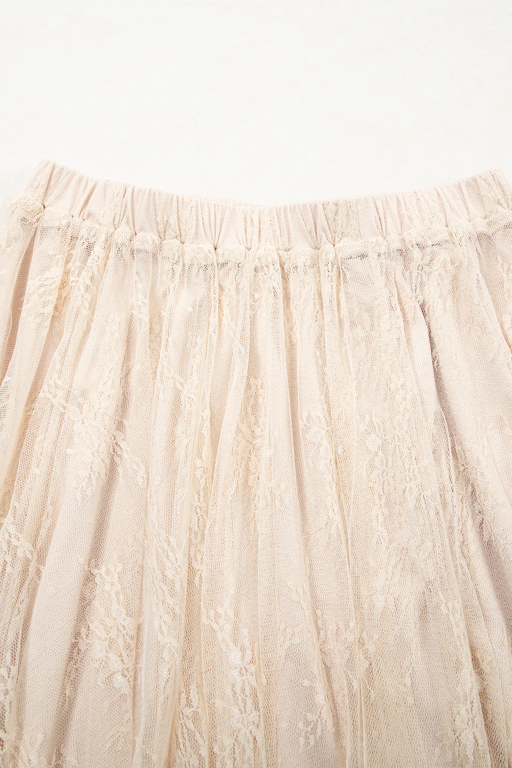 Lace Ruffle Tiered Maxi Skirt