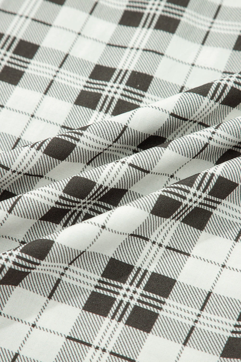 Plaid Patchwork Wide Leg Pants