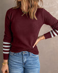 Aria Sleeve Plain Knit Sweater