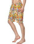 Vintage Rodeo Poster Mens Western Swim Trunks Shorts