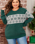 Abigail Pattern Drop Shoulder Sweater